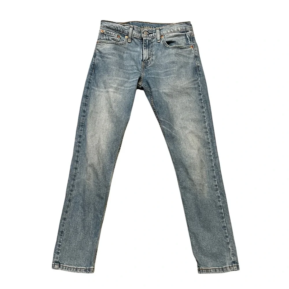 Levis 512 Slim Taper Jeans Mens 28x30 Light Wash Blue Denim Pants Stretch